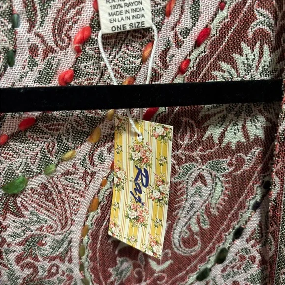 46. Raj Multicolor Paisley Kimono - Picture 4 of 6